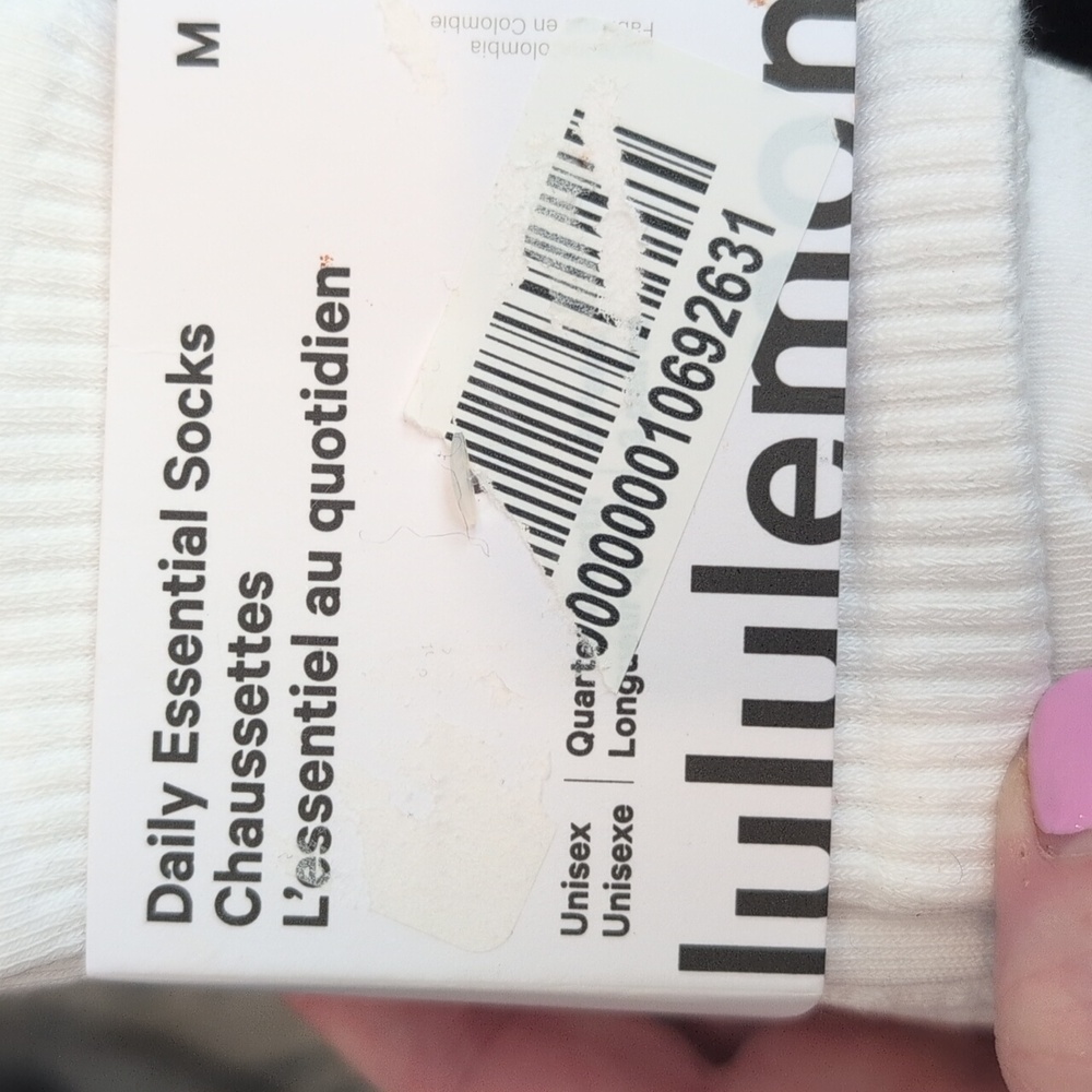 NWT Lululemon Unisex Daily Essential Crew Socks 2 Pack (Not 3 Pr) - Picture 5 of 6